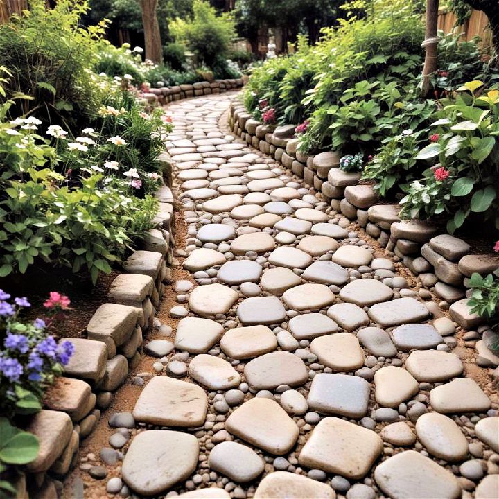 natural aesthetic cobblestone paths