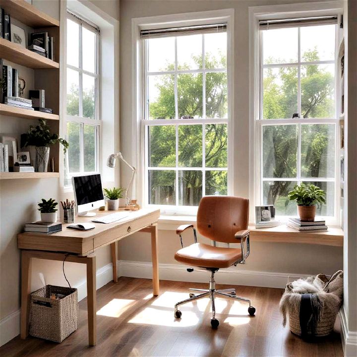 natural light small home office