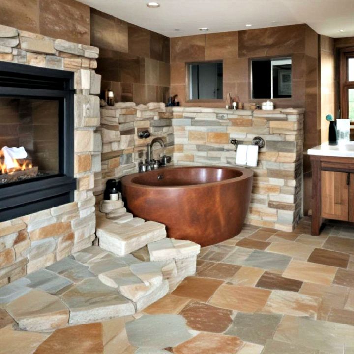 natural stone tile floor