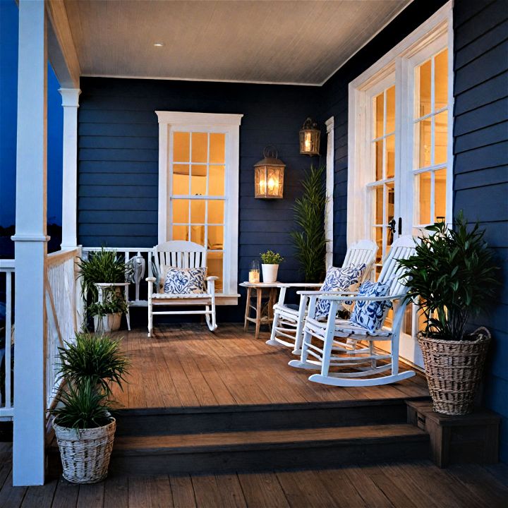 nautical themed front porch to create a coastal escape at home