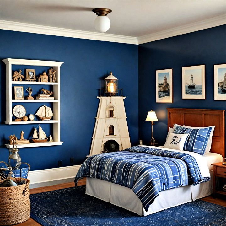 nautical themed room for young explorers
