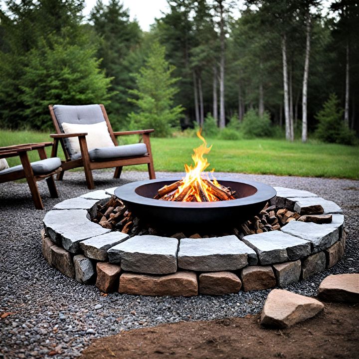 nordic inspired minimalistic fire pit