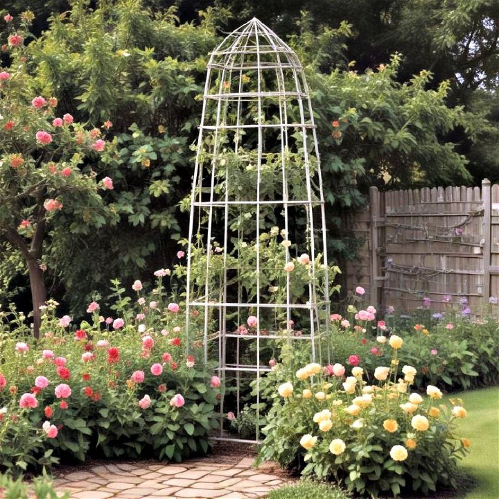 obelisk trellis for climbing roses