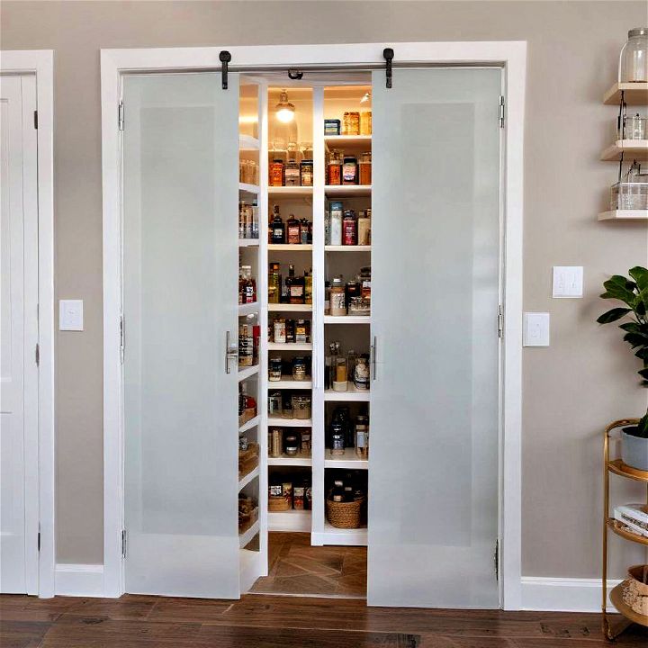 opaque acrylic door to conceal your pantry s contents
