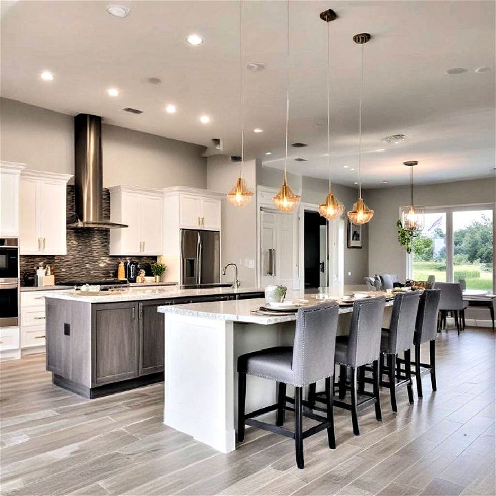 open concept kitchen islands