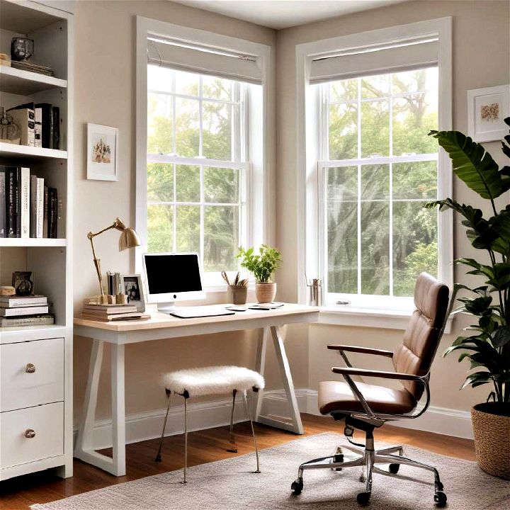 optimize natural light with a window desk