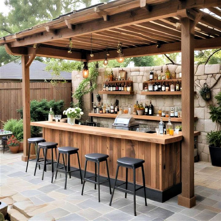 outdoor backyard bar