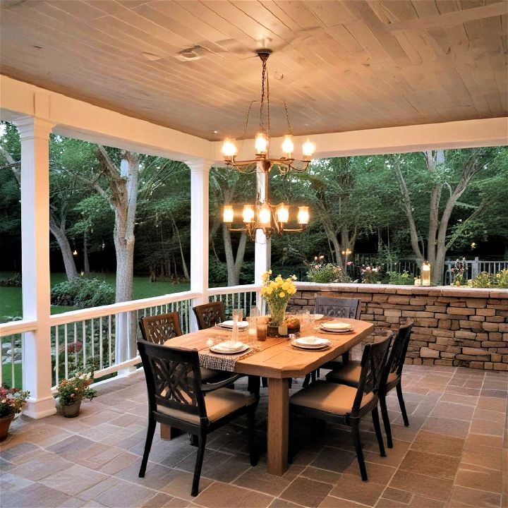 outdoor dining room under your deck