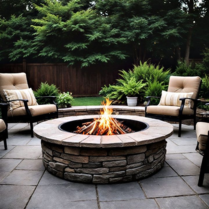 outdoor fire pit for evening gatherings