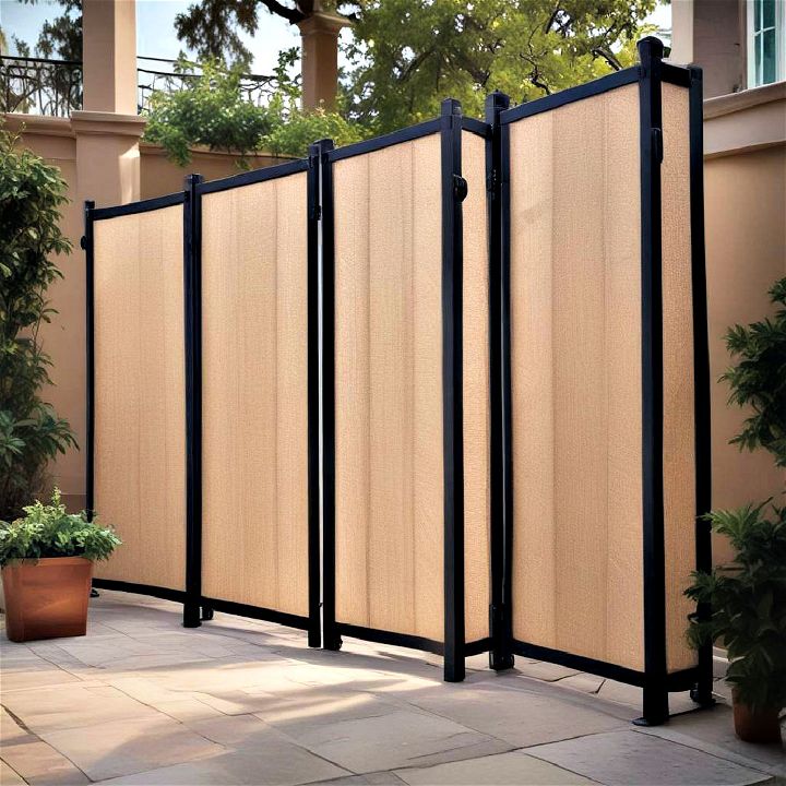 outdoor folding screens privacy solution