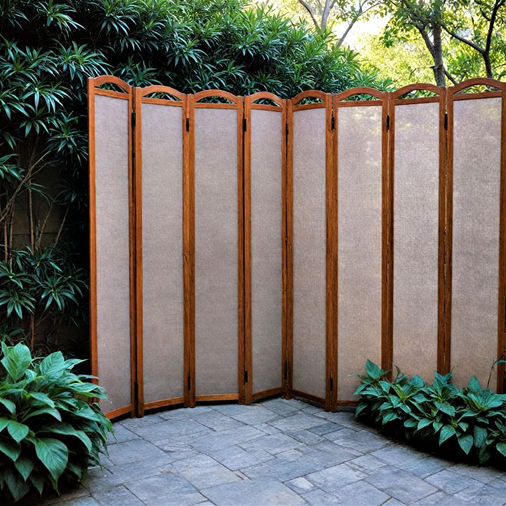 outdoor folding screens to create privacy wherever needed