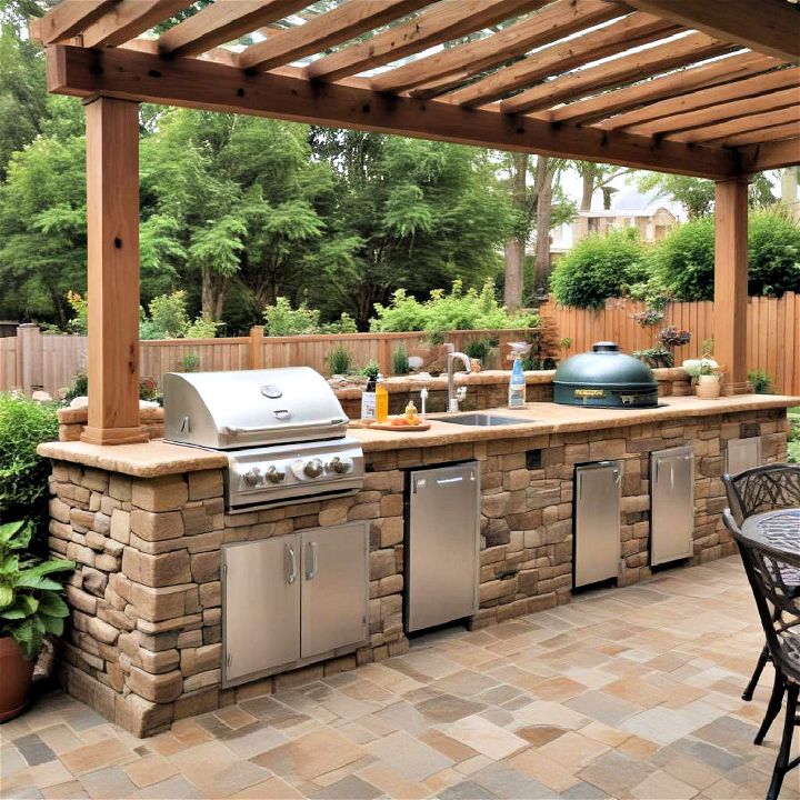 outdoor kitchen for backyard Oasis