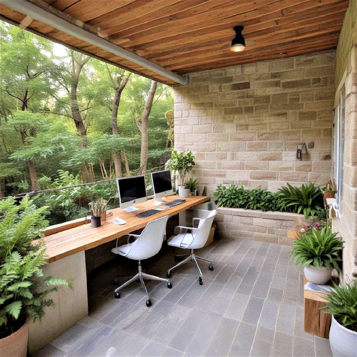 outdoor office under your deck