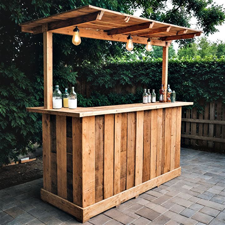 pallet bar for outdoor or rustic interiors