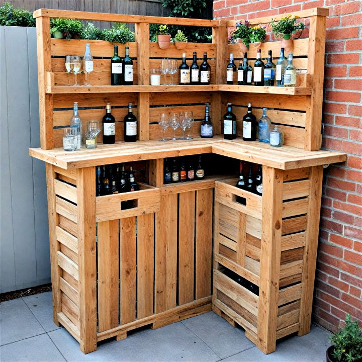 pallet bar to bring rustic feel to gatherings