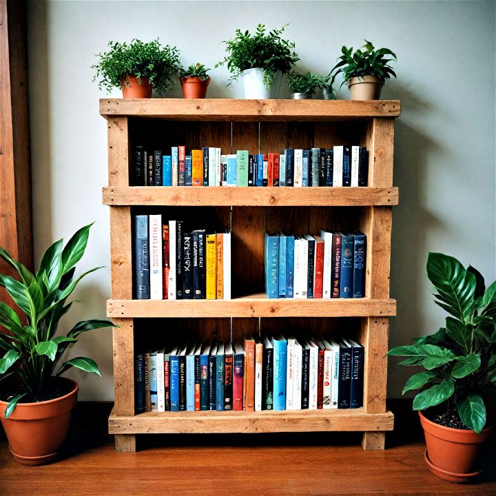 pallet bookshelf to display your collection