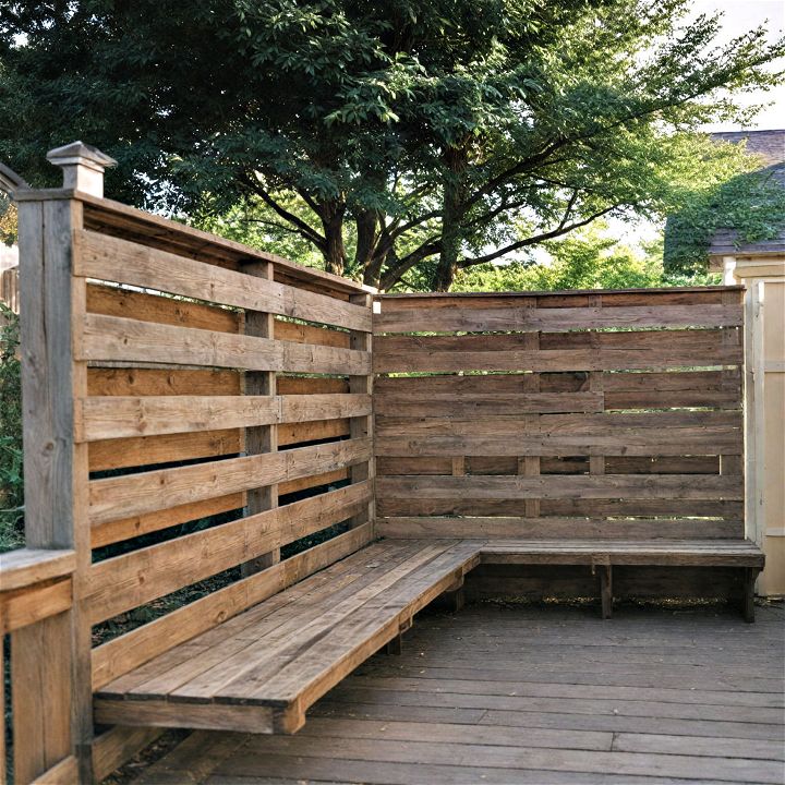 pallet fence with built in benches