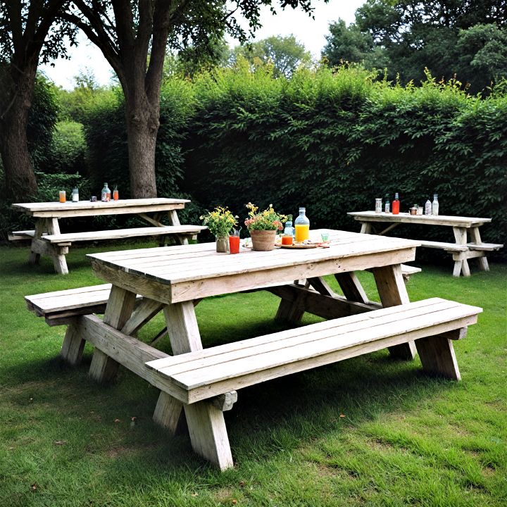 pallet picnic table for outdoor gatherings
