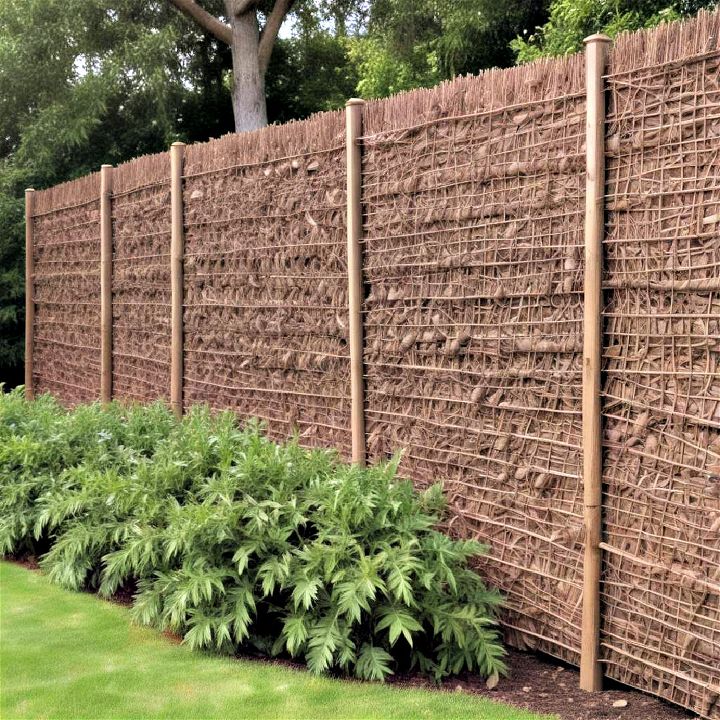 particularly brushwood privacy fencing