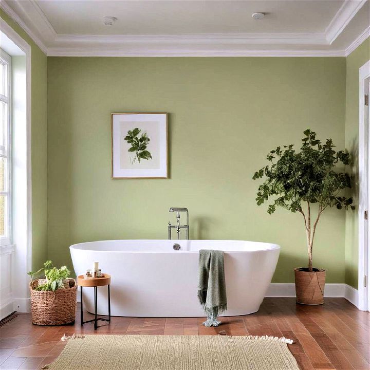 particularly celery green accent wall