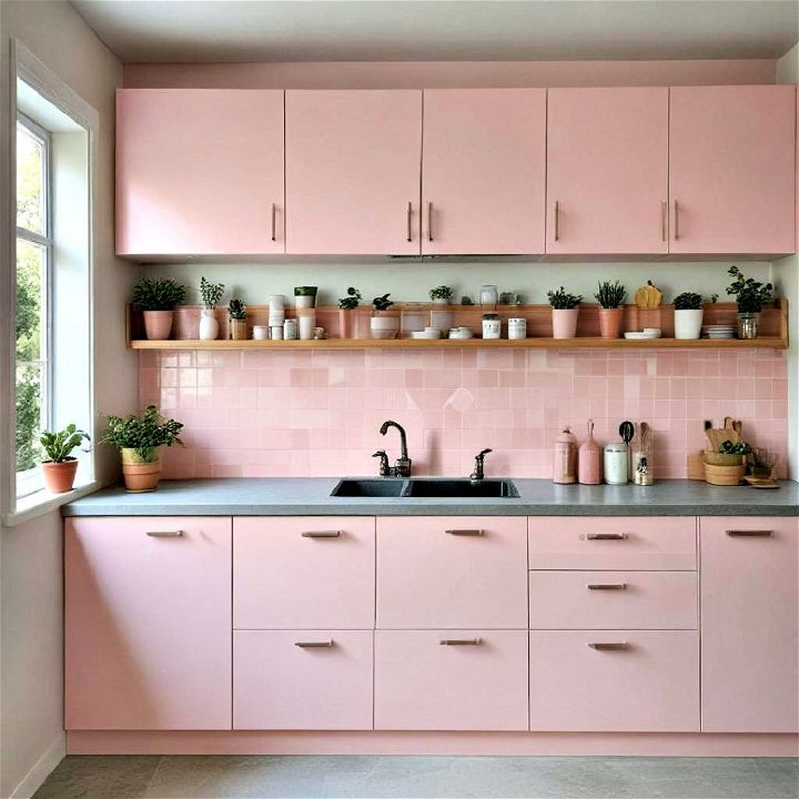 pastel pink for a fresh and light aesthetic
