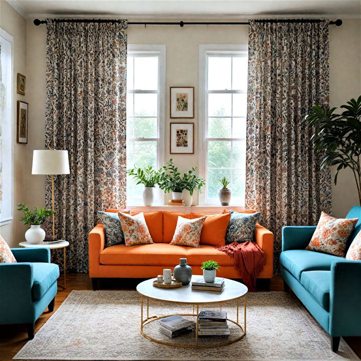 patterned curtains for light and privacy