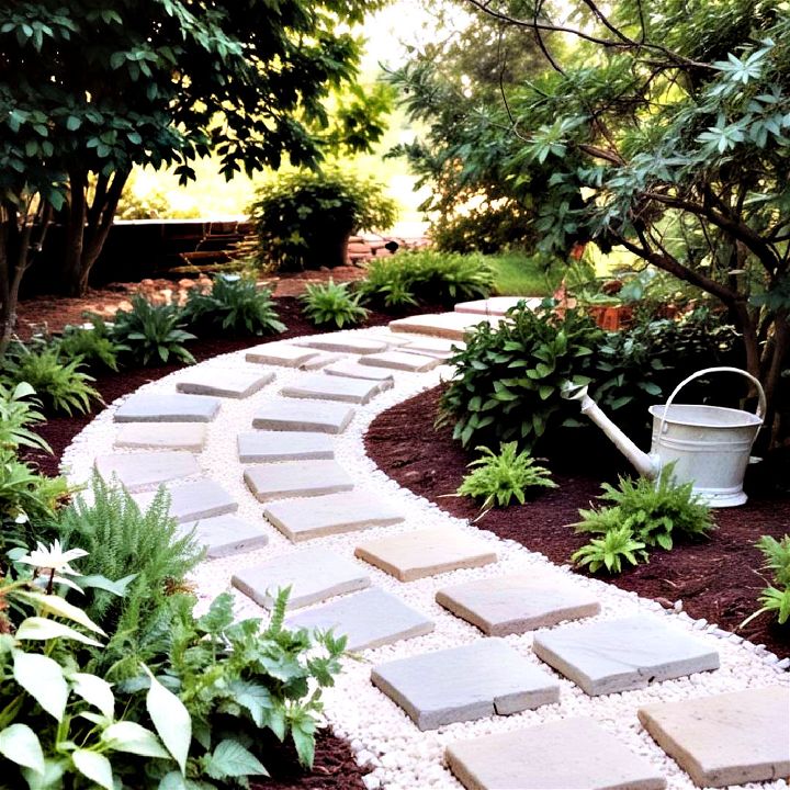 paver garden path