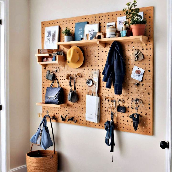 pegboard to hold keys mail and more