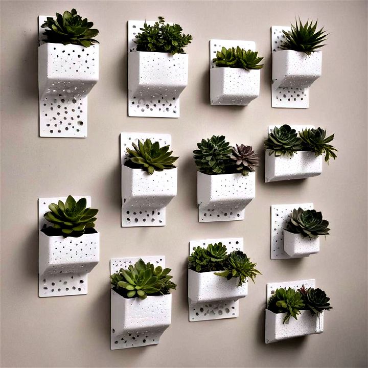 perforated wall planters for air plants