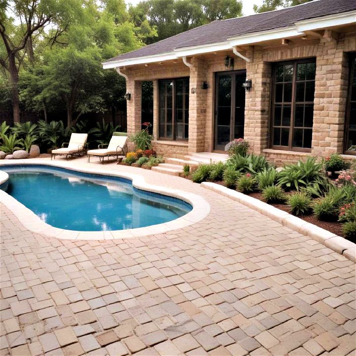 permeable paving for pool deck
