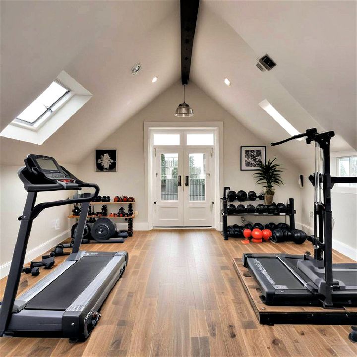 personal gym for attic room
