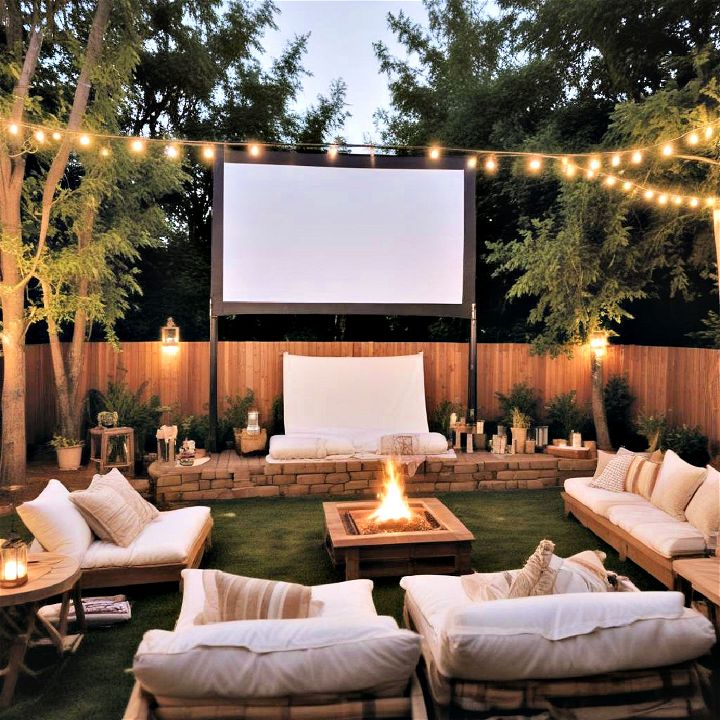 personal outdoor movie theater