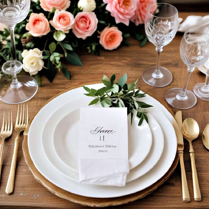 personalize place cards for dining table decor