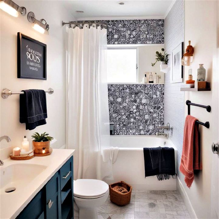 personalize small apartment bathroom