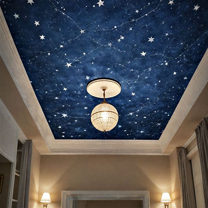 personalized celestial constellations ceiling wallpaper