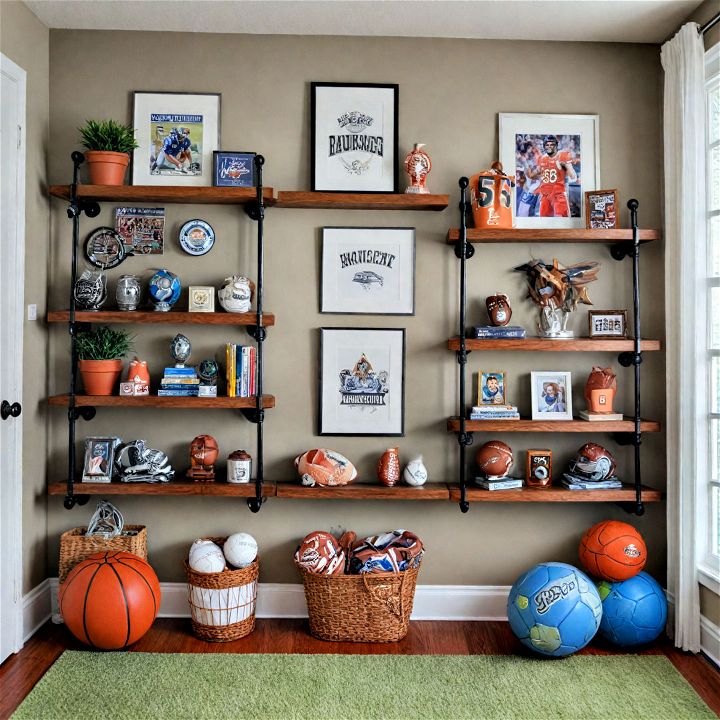 personalized sports display shelves