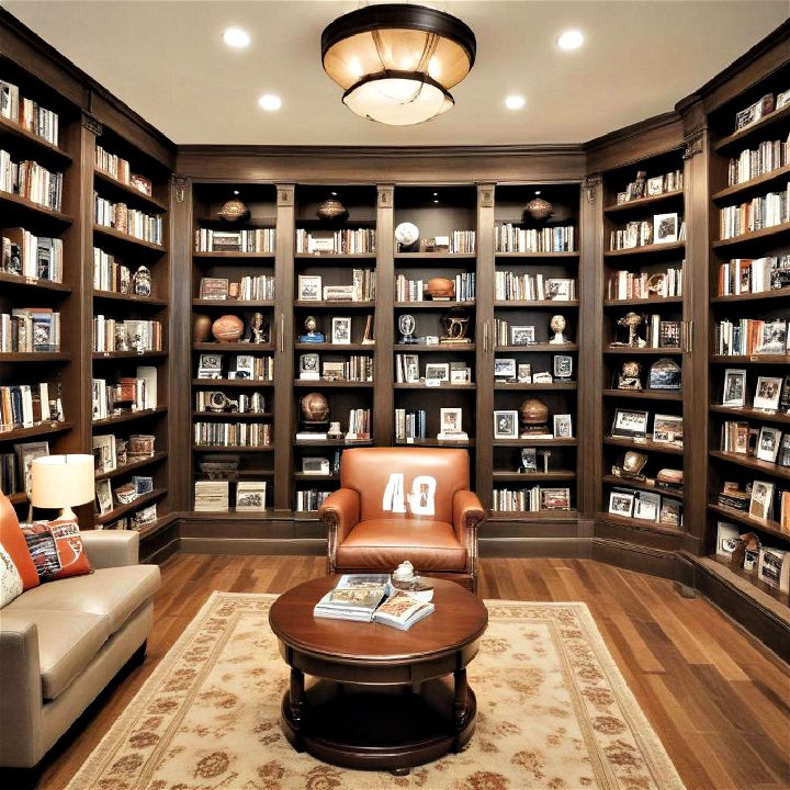 personalized sports themed library