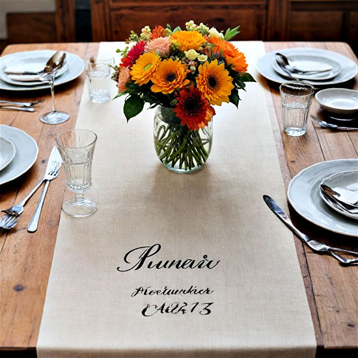 personalized table runner