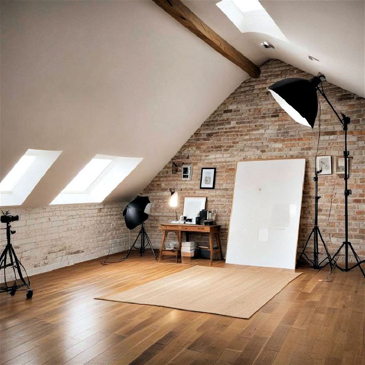 photography studio for attic room