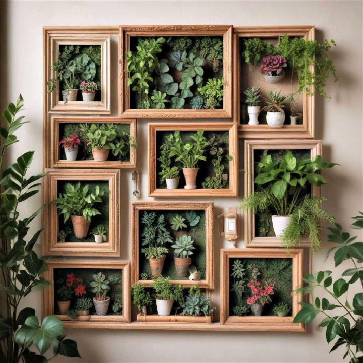 picture frame planter to add personal touch