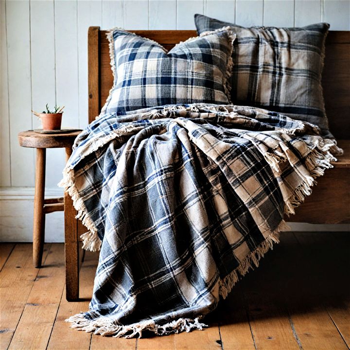 plaid gingham textiles to infuse a classic country charm into your home