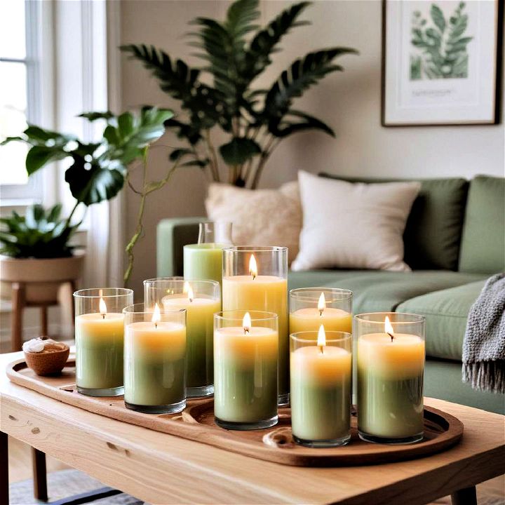 plant based candles for green living space