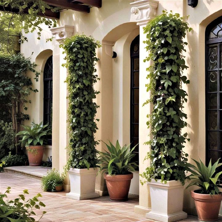 plant pillar for patios