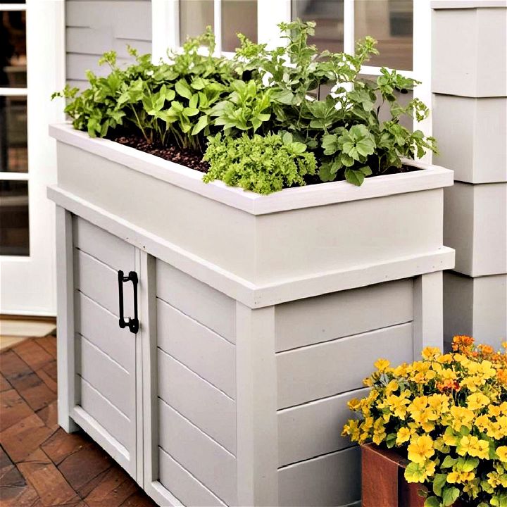 planter boxes with storage