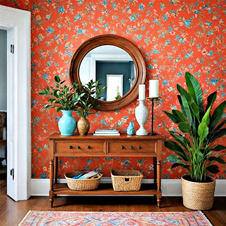 playful and colorful entryway