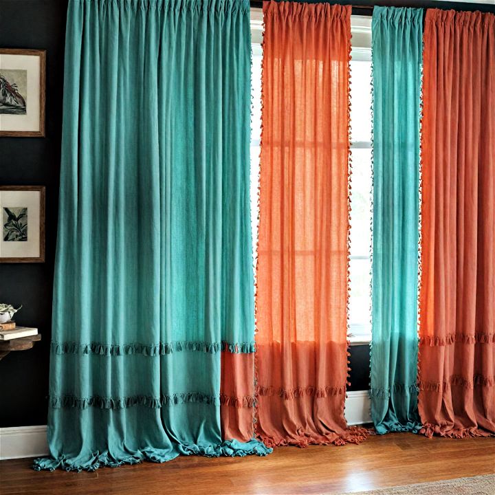 playful tassel trim curtains