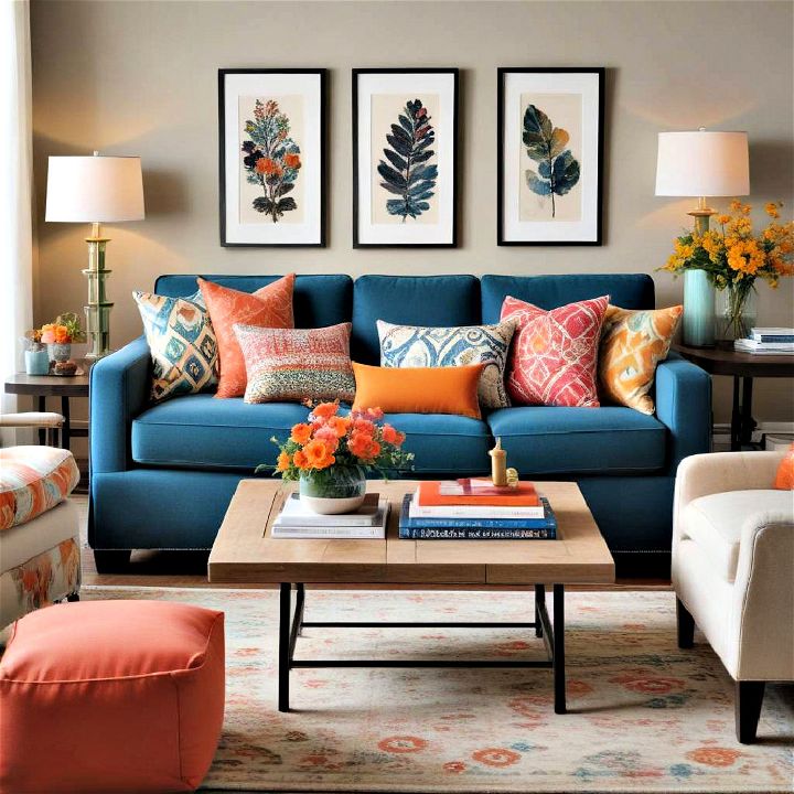 pop of color for family room
