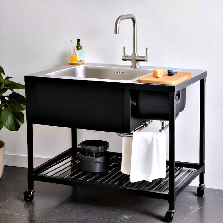 portable sinks or outdoor kitchen