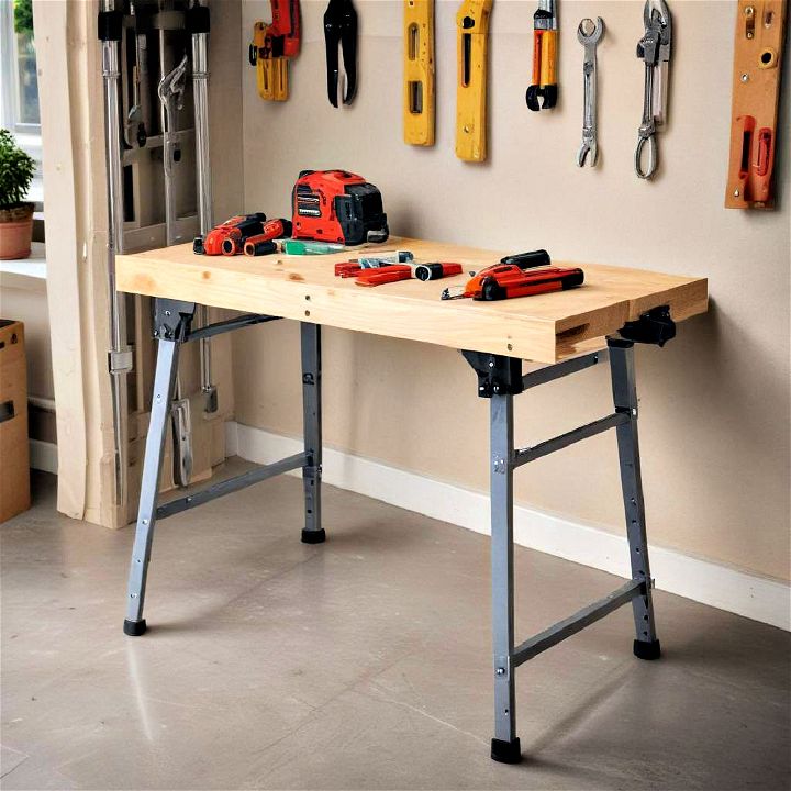 portable workbench with foldable legs