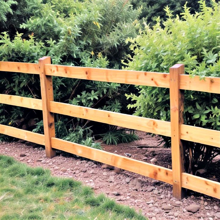 post and rail wood fence